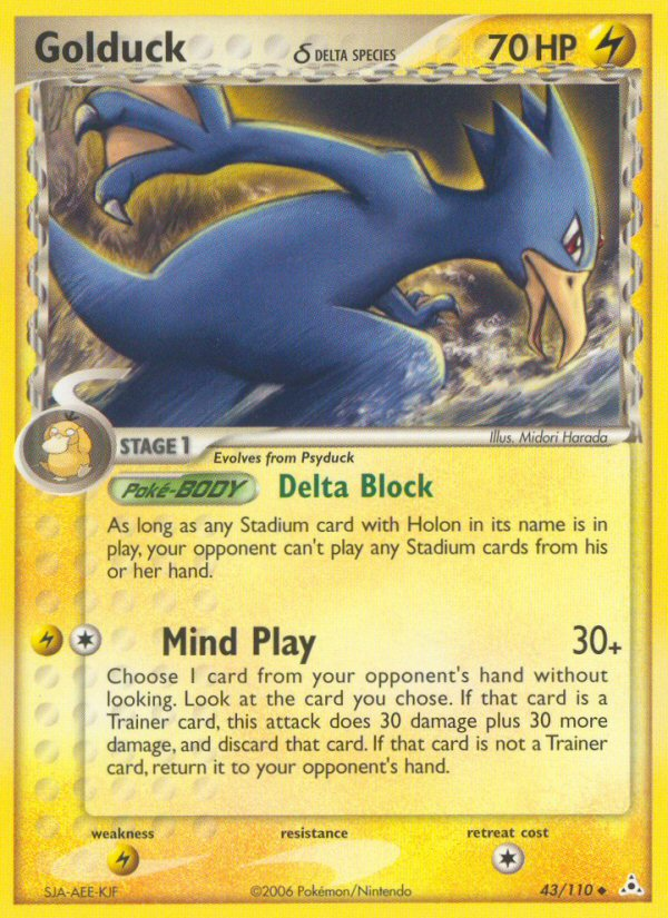 Golduck (43/110) (Delta Species) [EX: Holon Phantoms] | Rock City Comics