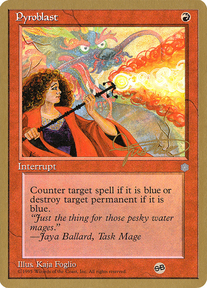 Pyroblast (Mark Justice) (SB) [Pro Tour Collector Set] | Rock City Comics
