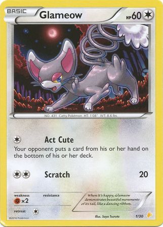 Glameow (1/30) [XY: Trainer Kit 3 - Pikachu Libre] | Rock City Comics