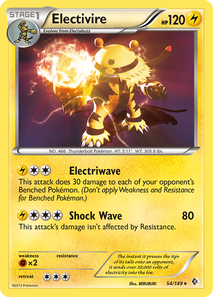 Electivire (54/149) [Black & White: Boundaries Crossed] | Rock City Comics