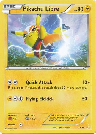 Pikachu Libre (14/30) [XY: Trainer Kit 3 - Pikachu Libre] | Rock City Comics