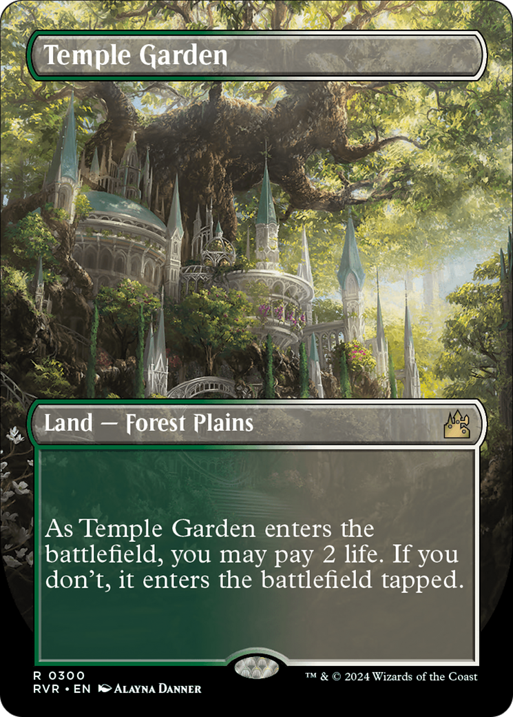 Temple Garden (Borderless) [Ravnica Remastered] | Rock City Comics