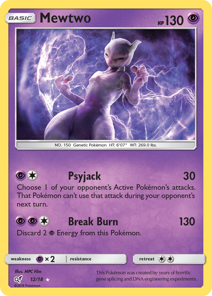 Mewtwo (12/18) [Sun & Moon: Detective Pikachu] | Rock City Comics