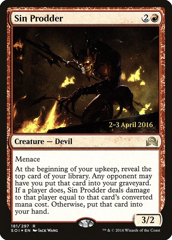 Sin Prodder [Shadows over Innistrad Prerelease Promos] | Rock City Comics