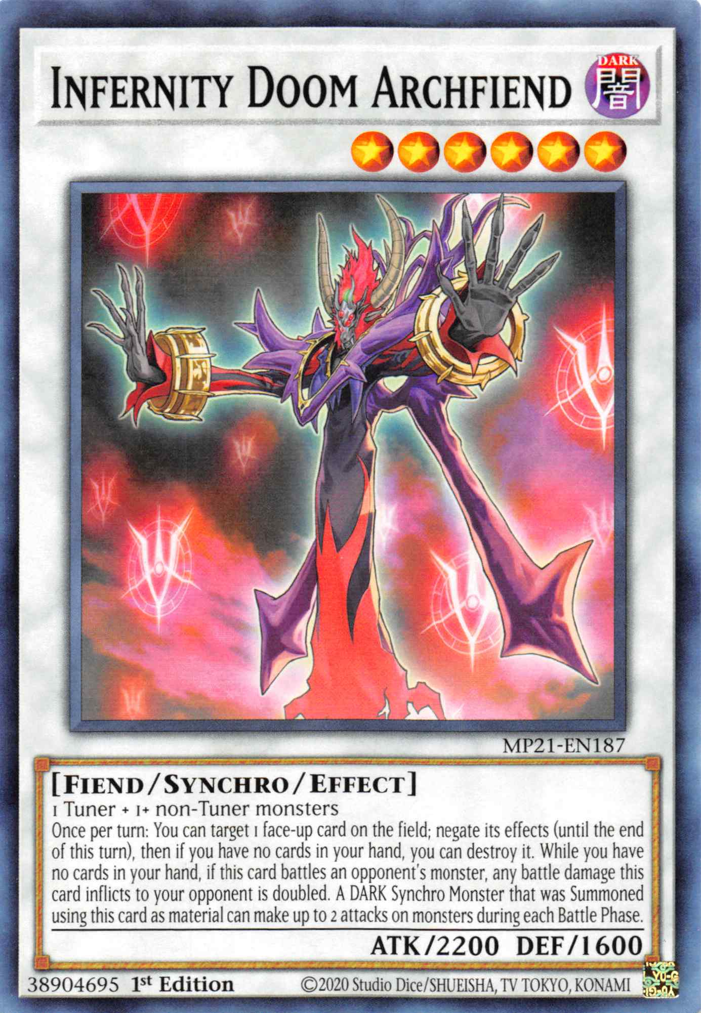 Infernity Doom Archfiend [MP21-EN187] Common | Rock City Comics