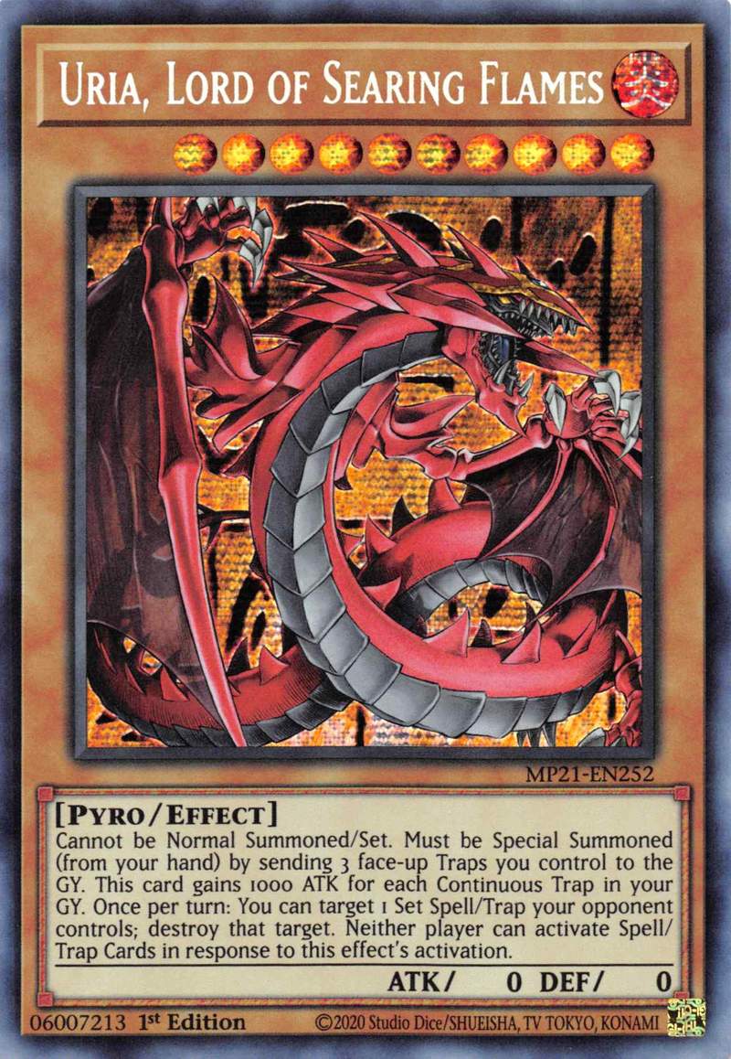 Uria, Lord of Searing Flames [MP21-EN252] Prismatic Secret Rare | Rock City Comics