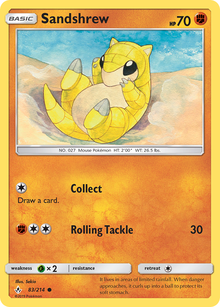 Sandshrew (83/214) [Sun & Moon: Unbroken Bonds] | Rock City Comics