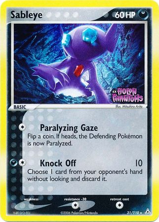 Sableye (31/110) (Stamped) [EX: Holon Phantoms] | Rock City Comics