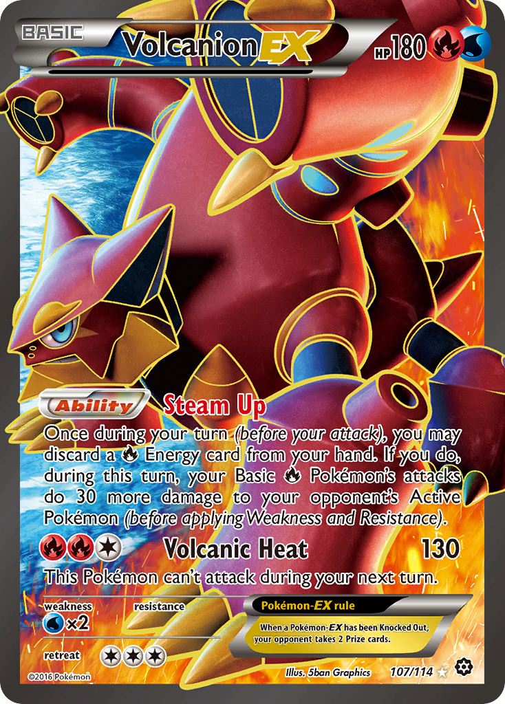 Volcanion EX (107/114) [XY: Steam Siege] | Rock City Comics