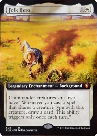 Folk Hero (Extended Art) [Commander Legends: Battle for Baldur's Gate] | Rock City Comics