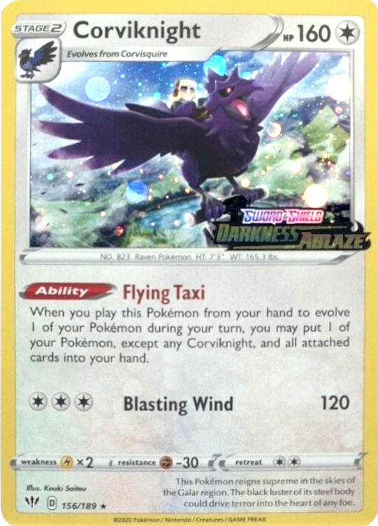 Corviknight (156/189) (Cosmos Holo) [Sword & Shield: Darkness Ablaze] | Rock City Comics