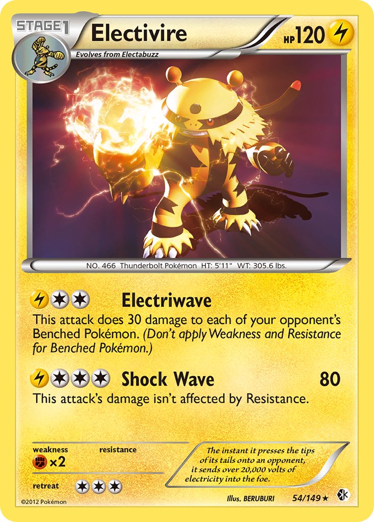 Electivire (54/149) (Theme Deck Exclusive) [Black & White: Boundaries Crossed] | Rock City Comics