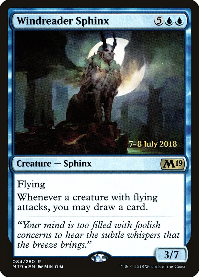 Windreader Sphinx  [Core Set 2019 Prerelease Promos] | Rock City Comics