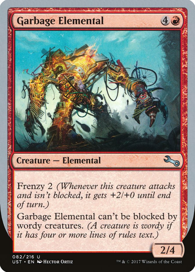 Garbage Elemental (2/4 Creature) [Unstable] | Rock City Comics