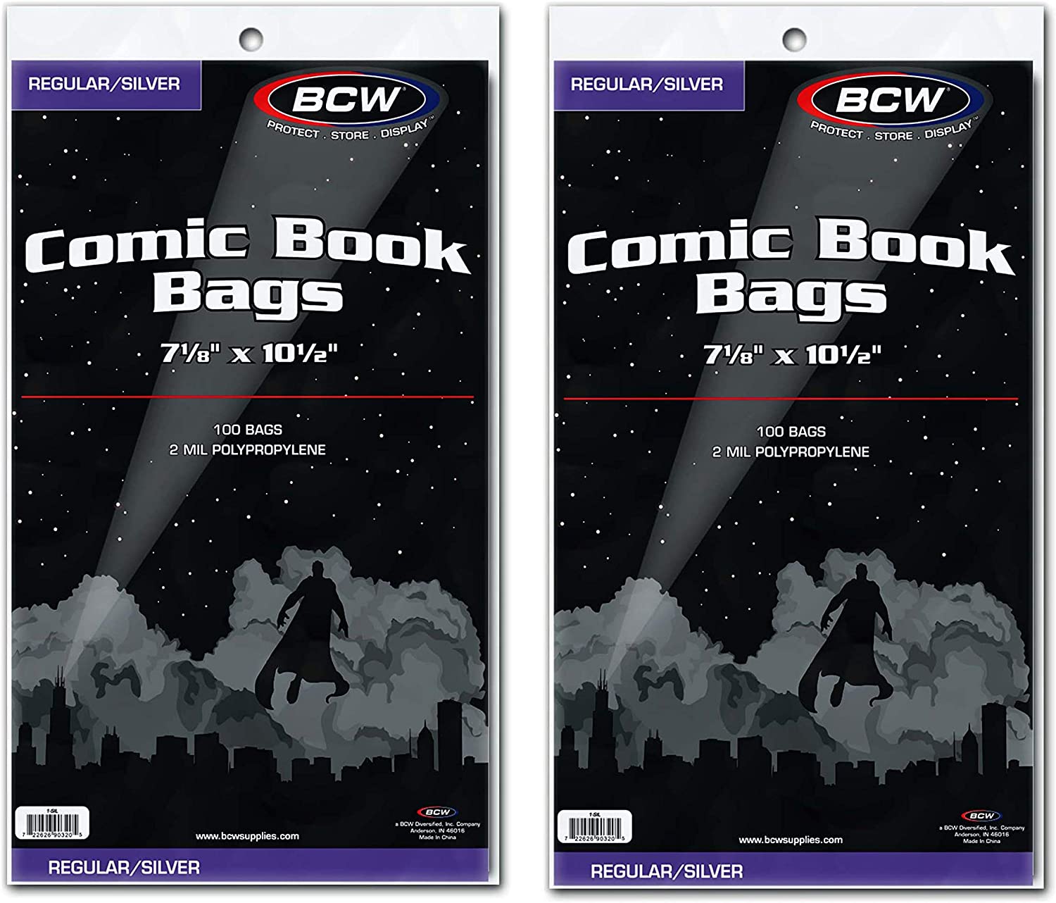 BCW Silver/Regular 100CT Comic Bag | Rock City Comics