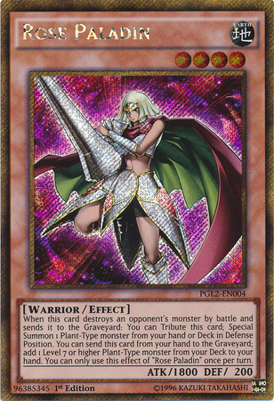 Rose Paladin [PGL2-EN004] Gold Secret Rare | Rock City Comics