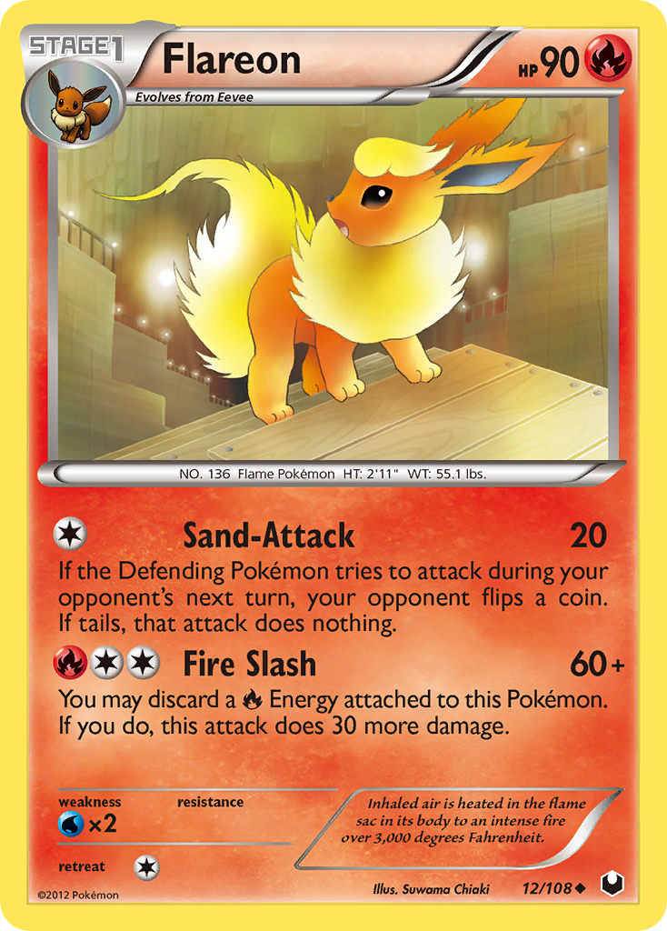 Flareon (12/108) [Black & White: Dark Explorers] | Rock City Comics