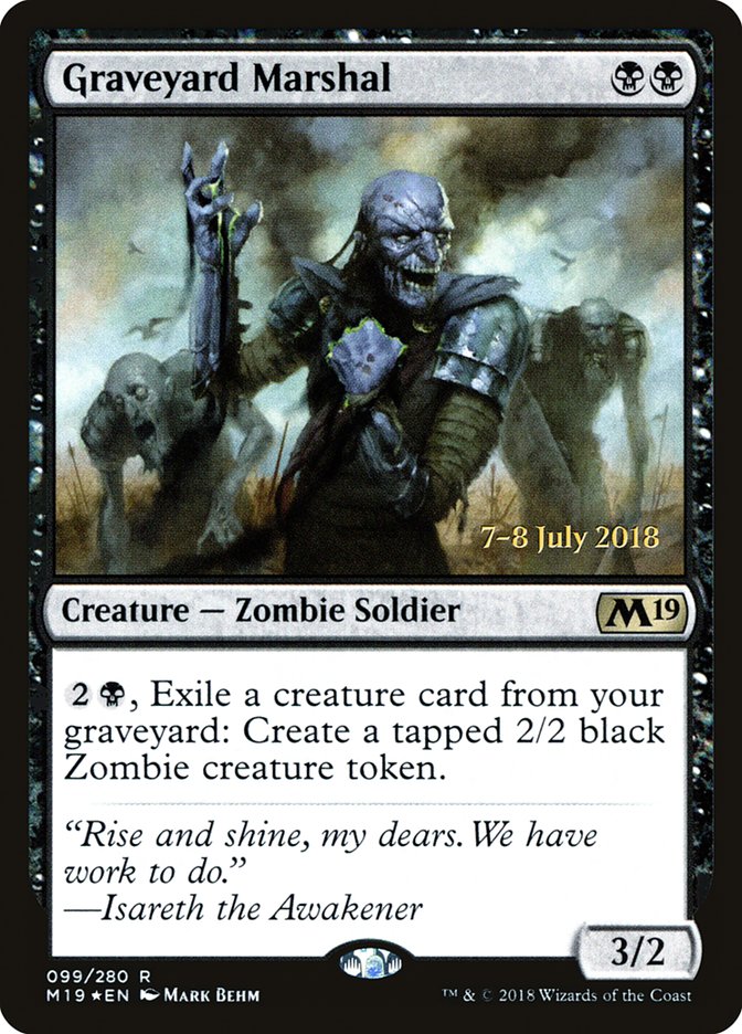 Graveyard Marshal  [Core Set 2019 Prerelease Promos] | Rock City Comics