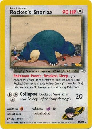 Rocket's Snorlax (33/132) [Gym Heroes Unlimited] | Rock City Comics