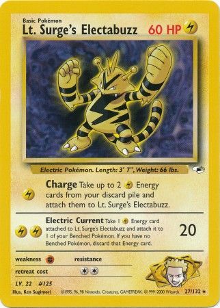 Lt. Surge's Electabuzz (27/132) [Gym Heroes Unlimited] | Rock City Comics