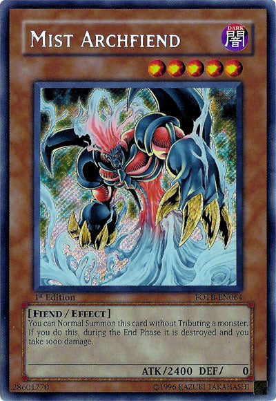 Mist Archfiend [FOTB-EN064] Secret Rare | Rock City Comics