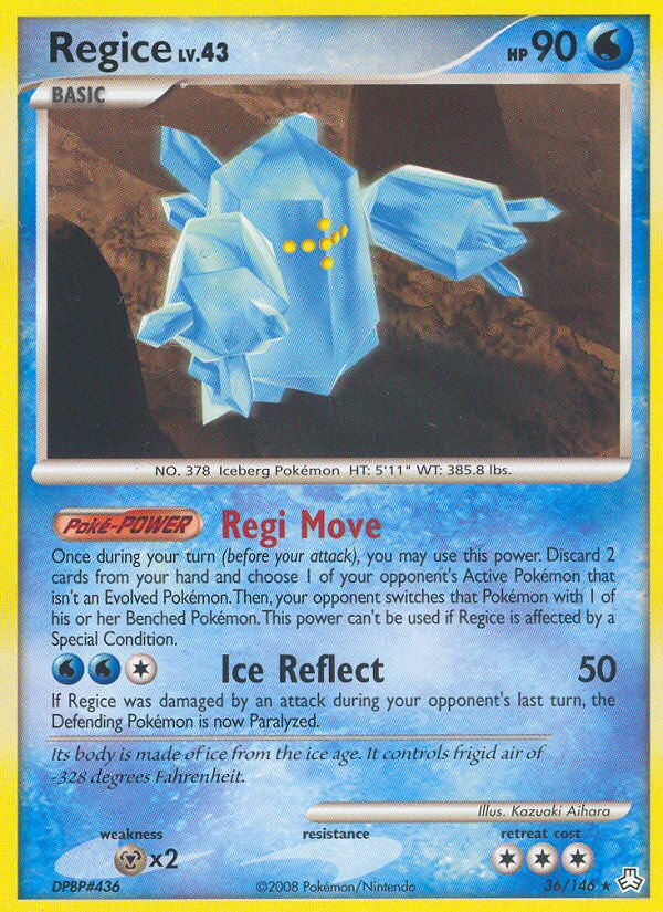 Regice (36/146) [Diamond & Pearl: Legends Awakened] | Rock City Comics