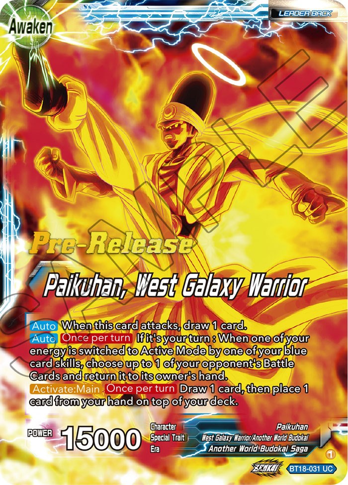 Paikuhan // Paikuhan, West Galaxy Warrior (BT18-031) [Dawn of the Z-Legends Prerelease Promos] | Rock City Comics