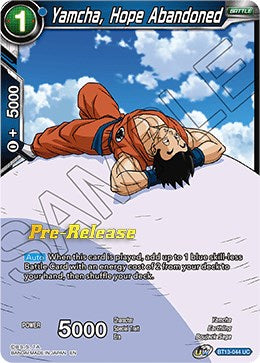 Yamcha, Hope Abandoned (BT13-044) [Supreme Rivalry Prerelease Promos] | Rock City Comics