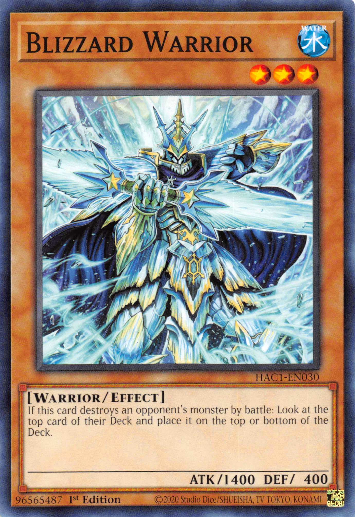 Blizzard Warrior (Duel Terminal) [HAC1-EN030] Parallel Rare | Rock City Comics