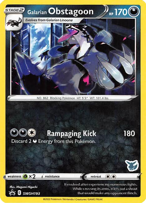 Galarian Obstagoon (SWSH193) (Eevee Deck) [Battle Academy 2022] | Rock City Comics