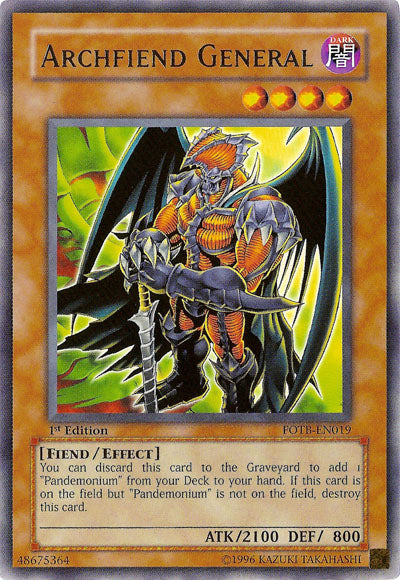 Archfiend General [FOTB-EN019] Rare | Rock City Comics