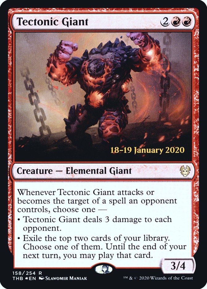 Tectonic Giant [Theros Beyond Death Prerelease Promos] | Rock City Comics