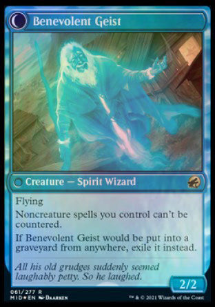 Malevolent Hermit // Benevolent Geist [Innistrad: Midnight Hunt Prerelease Promos] | Rock City Comics