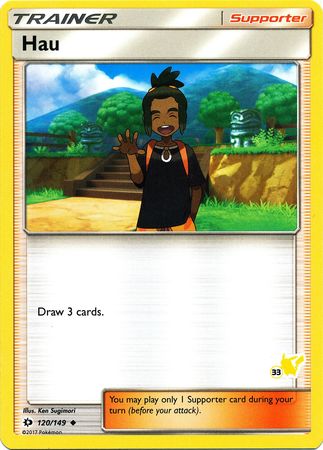 Hau (120/149) (Pikachu Stamp #33) [Battle Academy 2020] | Rock City Comics