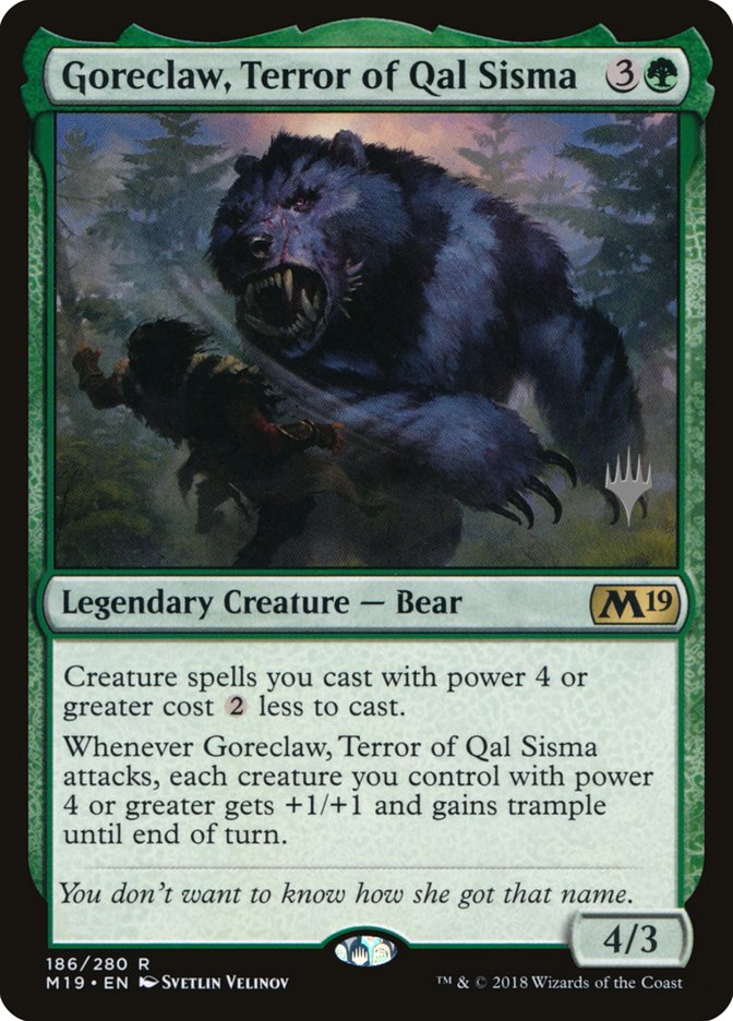 Goreclaw, Terror of Qal Sisma (Promo Pack) [Core Set 2019 Promos] | Rock City Comics