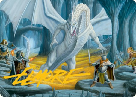 Cave of the Frost Dragon Art Card (Gold-Stamped Signature) [Dungeons & Dragons: Adventures in the Forgotten Realms Art Series] | Rock City Comics