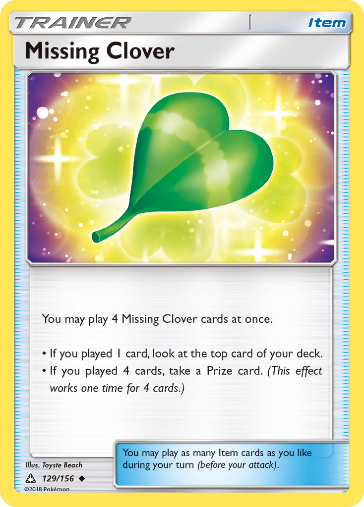 Missing Clover (129/156) [Sun & Moon: Ultra Prism] | Rock City Comics