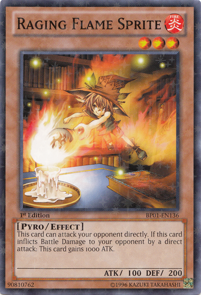 Raging Flame Sprite [BP01-EN136] Starfoil Rare | Rock City Comics