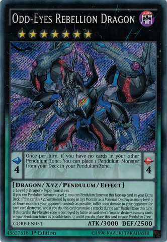 Odd-Eyes Rebellion Dragon [CORE-EN051] Secret Rare | Rock City Comics