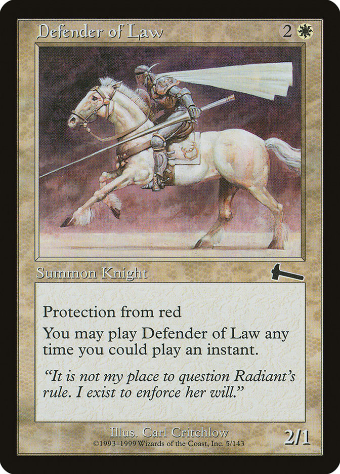 Defender of Law [Urza's Legacy] | Rock City Comics