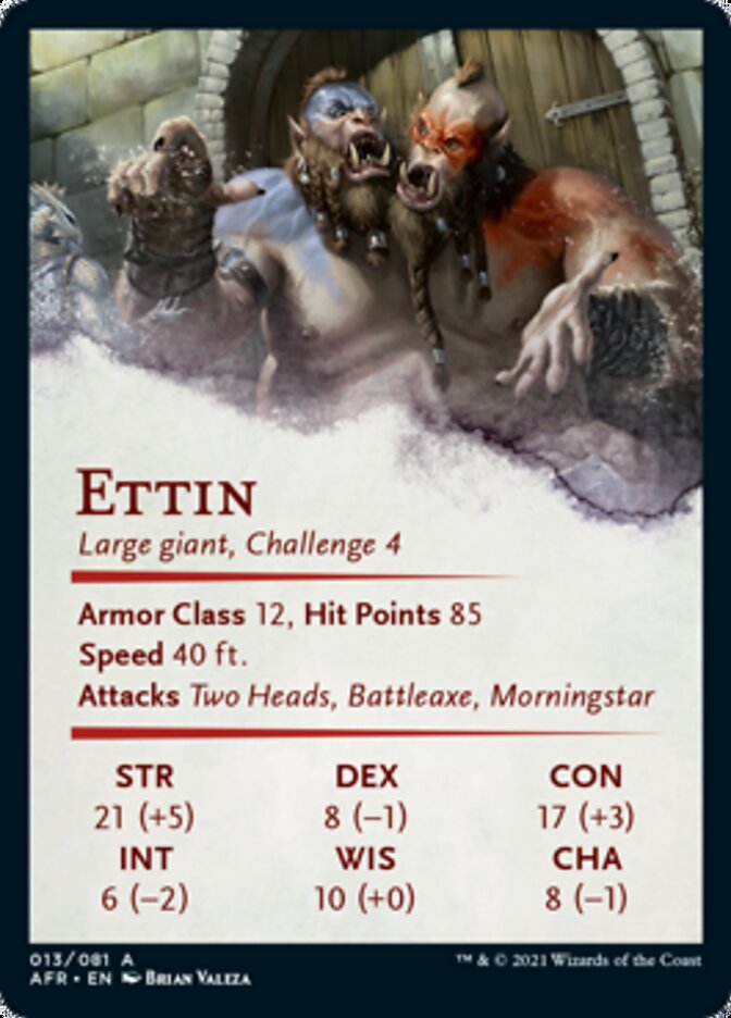 Ettin Art Card [Dungeons & Dragons: Adventures in the Forgotten Realms Art Series] | Rock City Comics