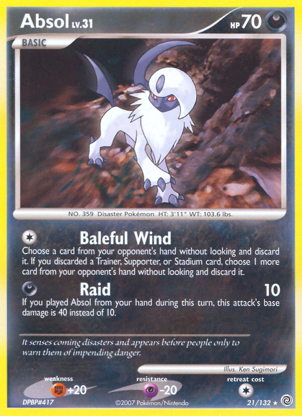 Absol (21/132) [Diamond & Pearl: Secret Wonders] | Rock City Comics