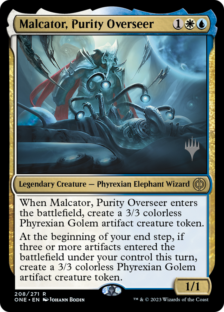 Malcator, Purity Overseer (Promo Pack) [Phyrexia: All Will Be One Promos] | Rock City Comics