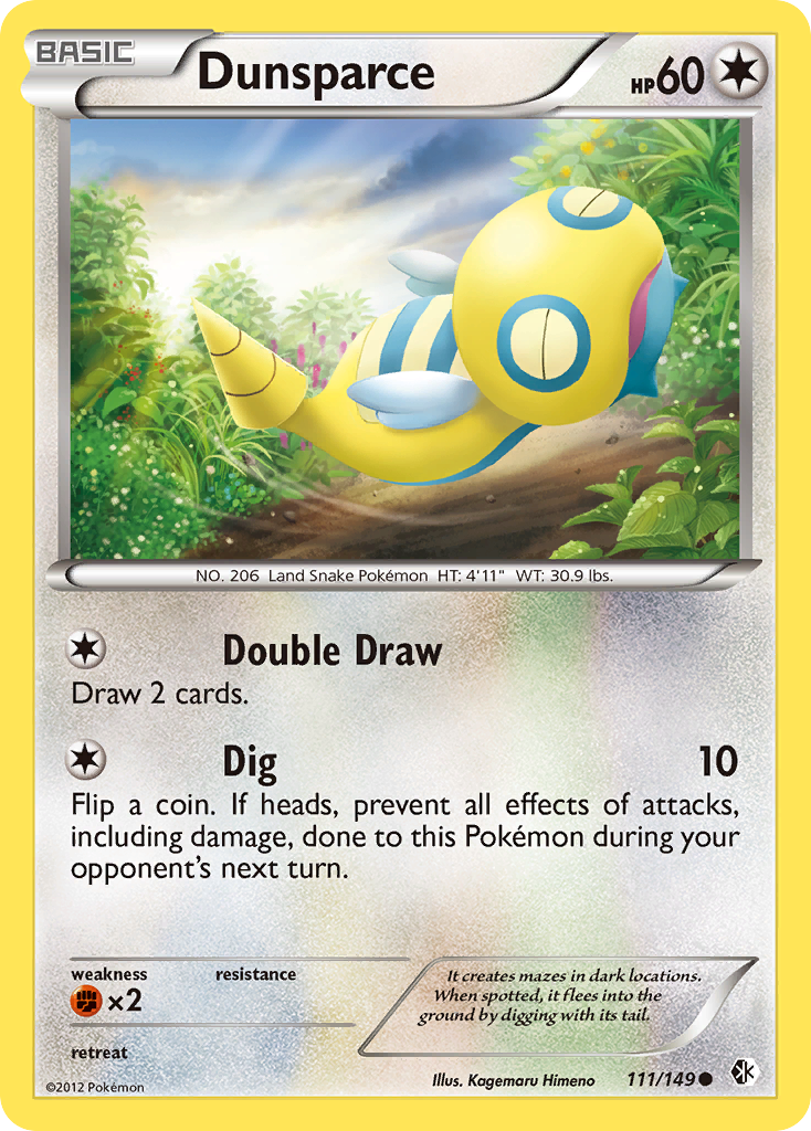 Dunsparce (111/149) [Black & White: Boundaries Crossed] | Rock City Comics