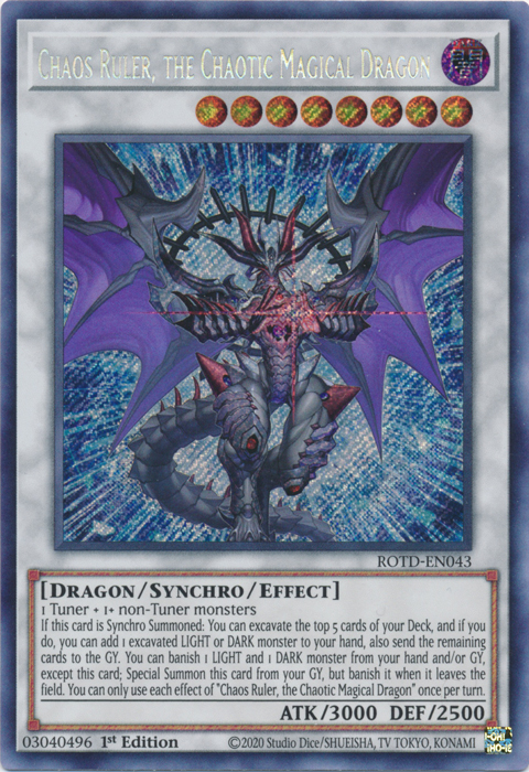 Chaos Ruler, the Chaotic Magical Dragon [ROTD-EN043] Secret Rare | Rock City Comics