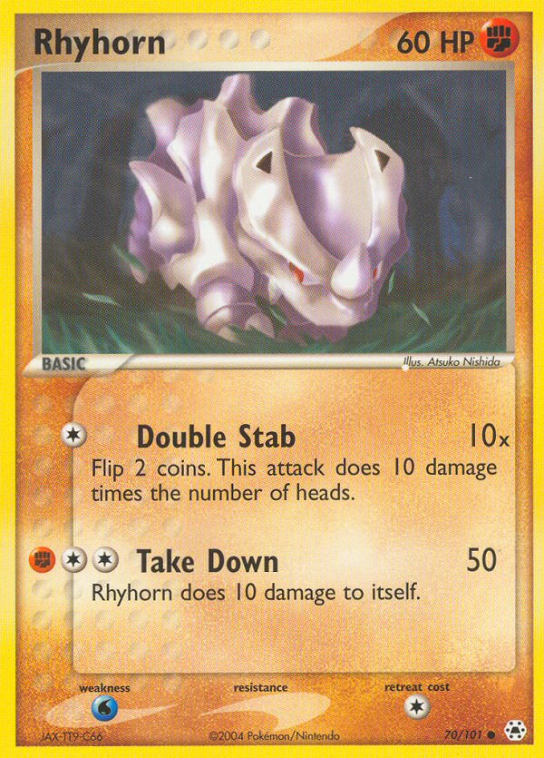 Rhyhorn (70/101) [EX: Hidden Legends] | Rock City Comics