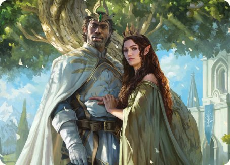 Aragorn and Arwen, Wed Art Card [The Lord of the Rings: Tales of Middle-earth Art Series] | Rock City Comics