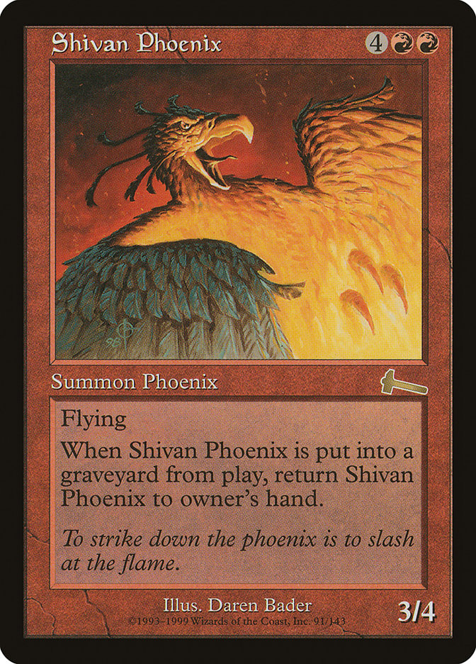 Shivan Phoenix [Urza's Legacy] | Rock City Comics