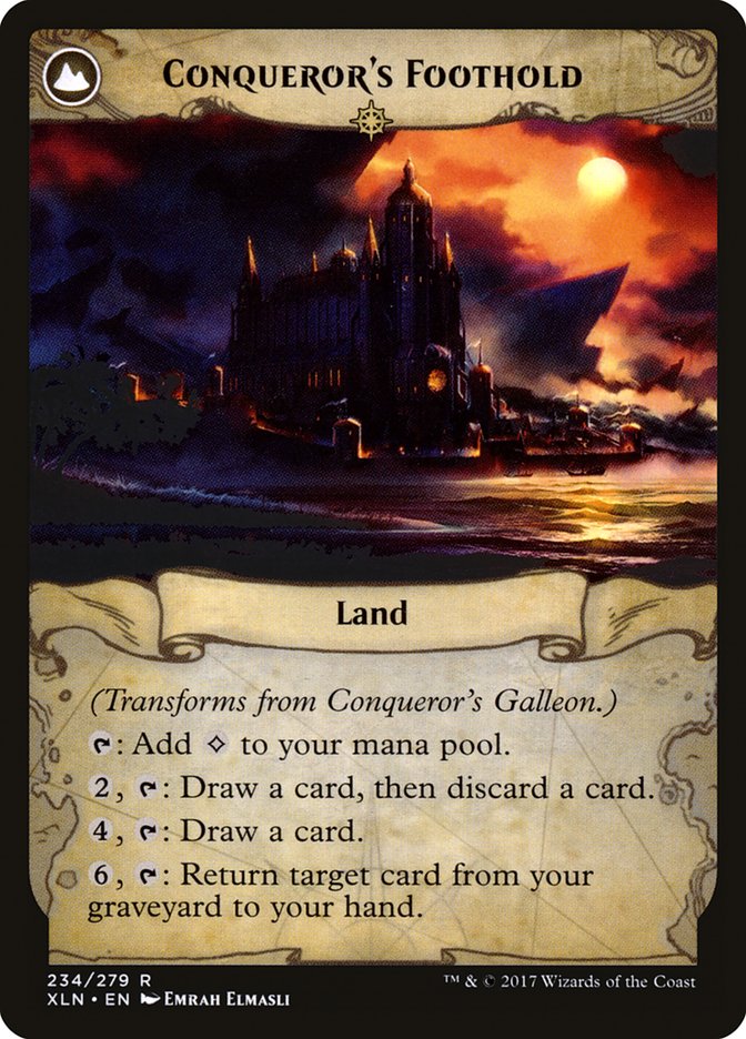 Conqueror's Galleon // Conqueror's Foothold [Ixalan] | Rock City Comics