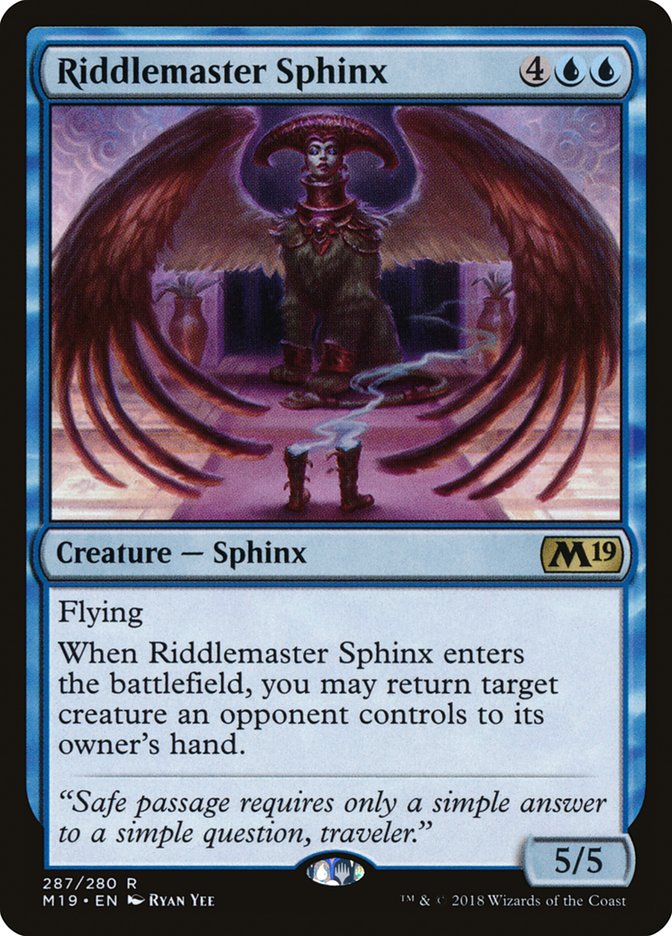 Riddlemaster Sphinx [Core Set 2019] | Rock City Comics